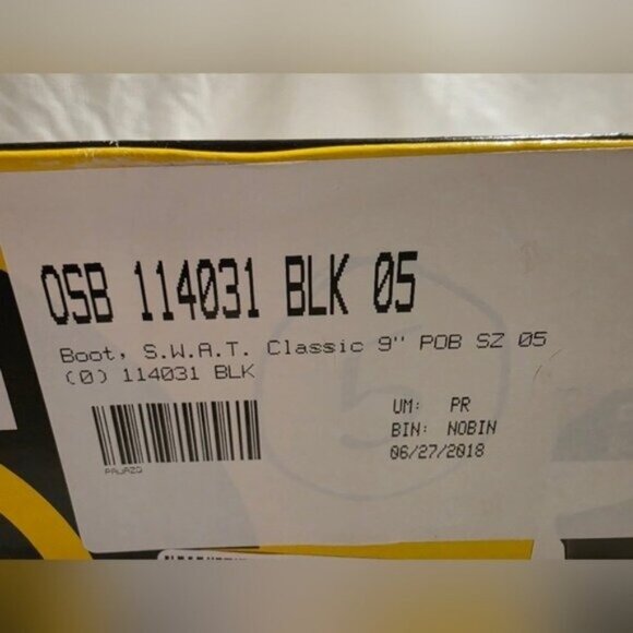 Original S.W.A.T. Classic 9" Tactical Boots Black Size 5 Waterproof Safety Toe - Picture 11 of 16